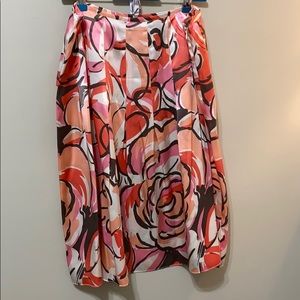 New York & Company Pleated 100% Silk skirt